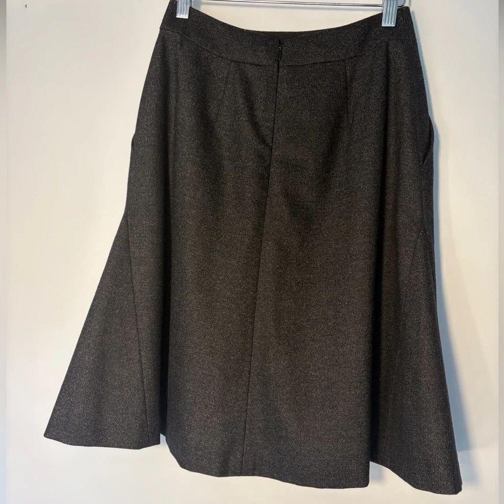 CHANEL Charcoal Wool Skirt